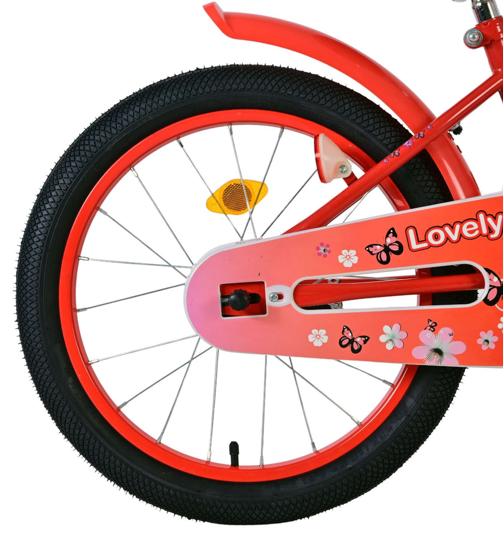 Volare lovely children's bicycle - girls - 18 inch - red and white