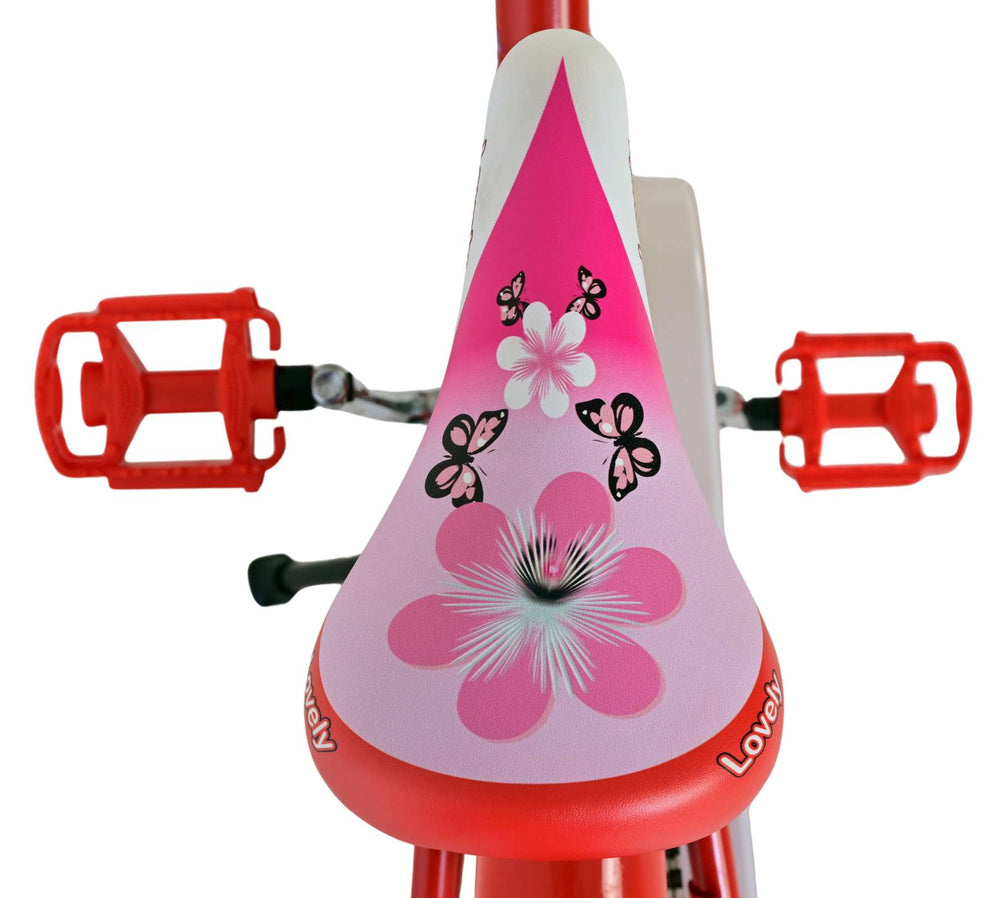 Volare lovely children's bicycle - girls - 18 inch - red and white