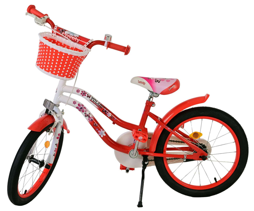 Volare lovely children's bicycle - girls - 18 inch - red and white