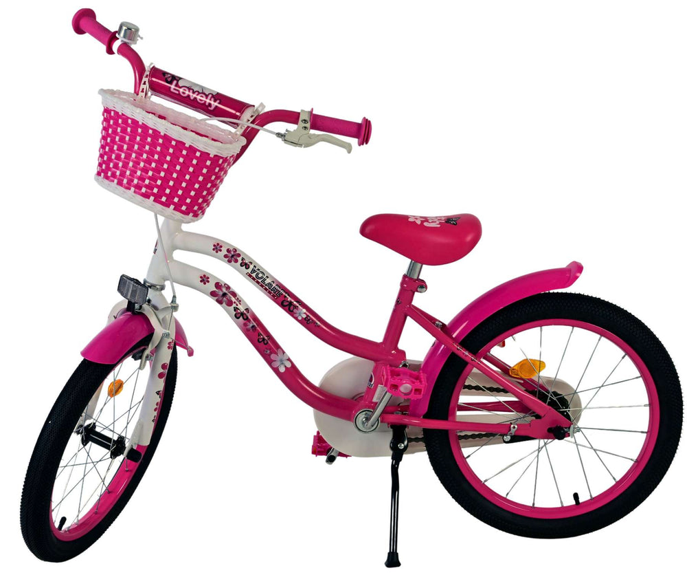 Volare lovely children's bicycle - girls - 18 inch - pink and white