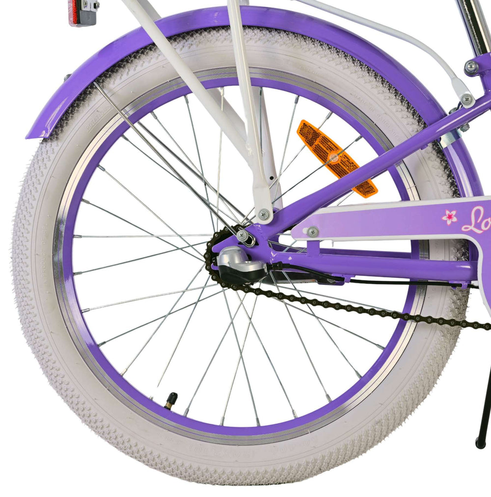 Volare lovely children's bicycle - girls - 20 inch - purple - 3 gears