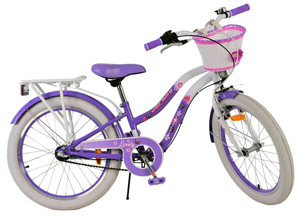 Volare lovely children's bicycle - girls - 20 inches - purple - 3 gears