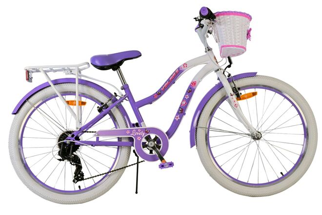 Volare lovely children's bicycle - girls - 24 inches - purple - 7 gears