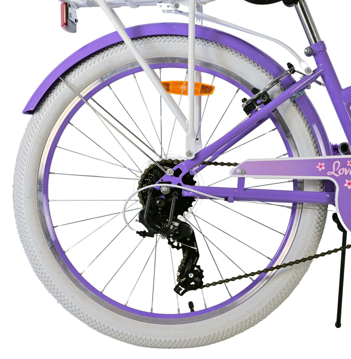 Volare Lovely Children's Bicycle - dívky - 24 palců - fialová - 7 rychlostních stupňů
