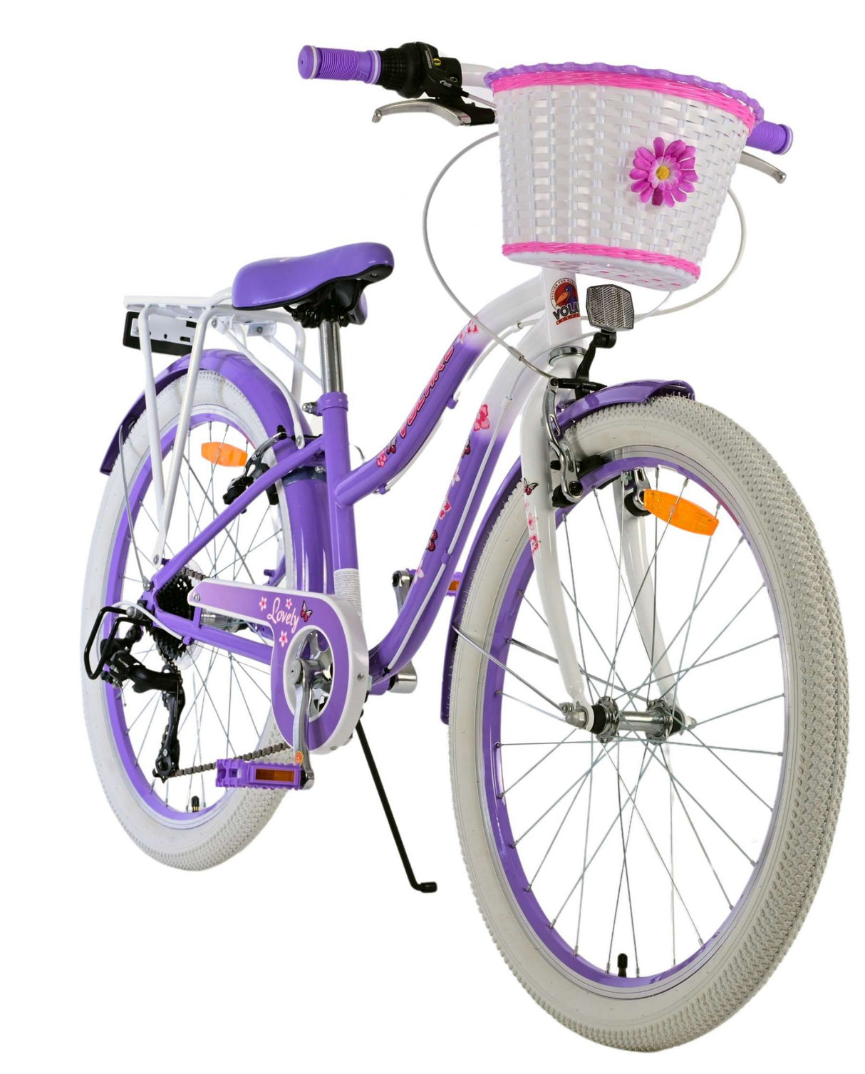 Volare Lovely Children's Bicycle - dívky - 24 palců - fialová - 7 rychlostních stupňů