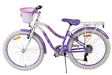 Volare Lovely Children's Bicycle - dívky - 24 palců - fialová - 7 rychlostních stupňů