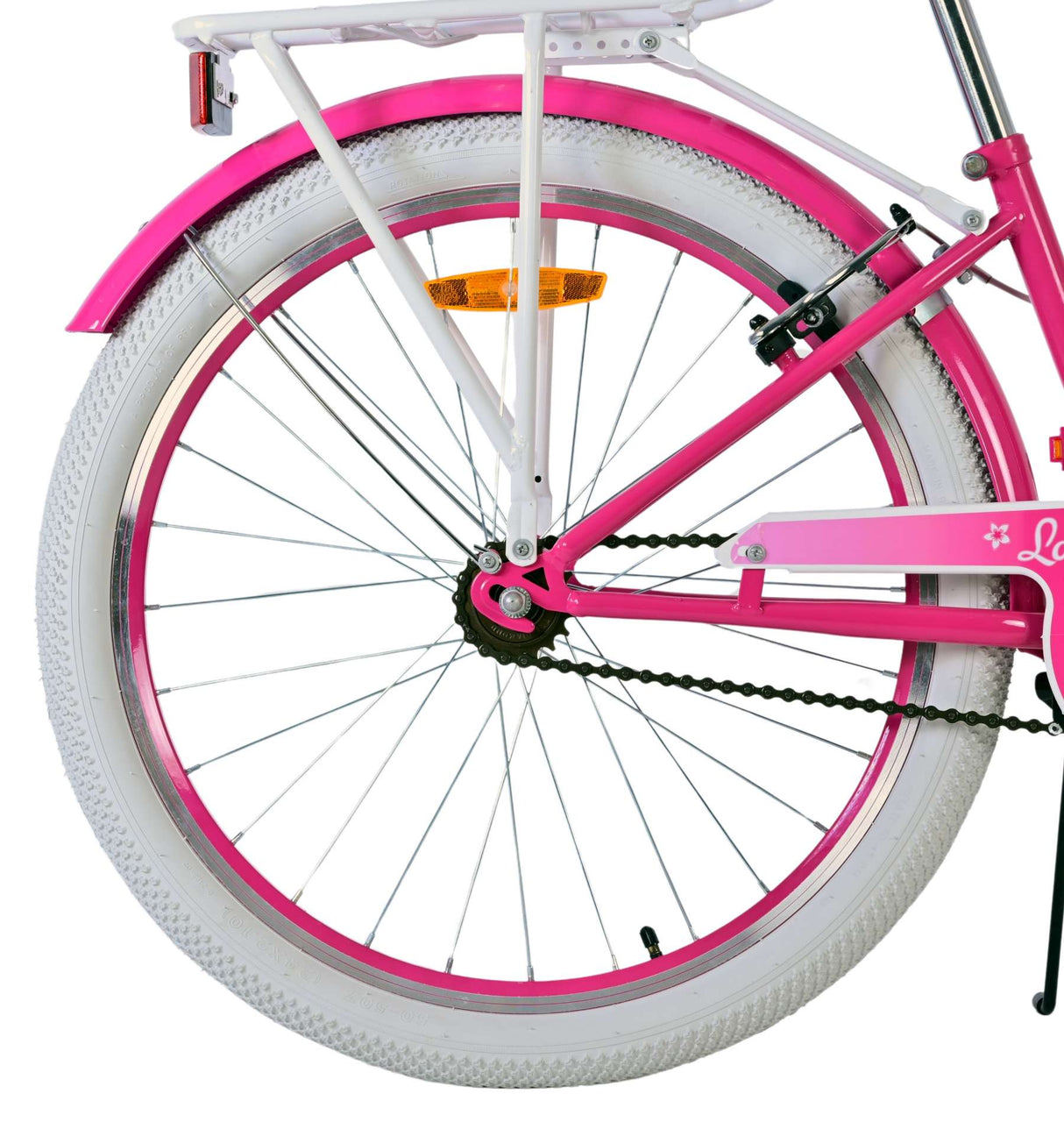 Volare Lovely Children's Bicycle - Girls - 24 Inch - Pink - Two Hand brakes