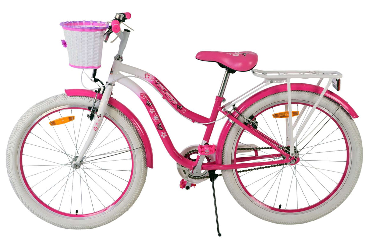 Volare Lovely Children's Bicycle - Girls - 24 Inch - Pink - Two Hand brakes