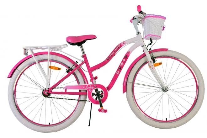 Volore léiwe Kanner Velo - Meedercher - 26 Zoll - Rosa - zwee Handbremsen