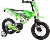 Volare Motorbike Children's Bike - Boys - 12 inch - Green - 95% assembled