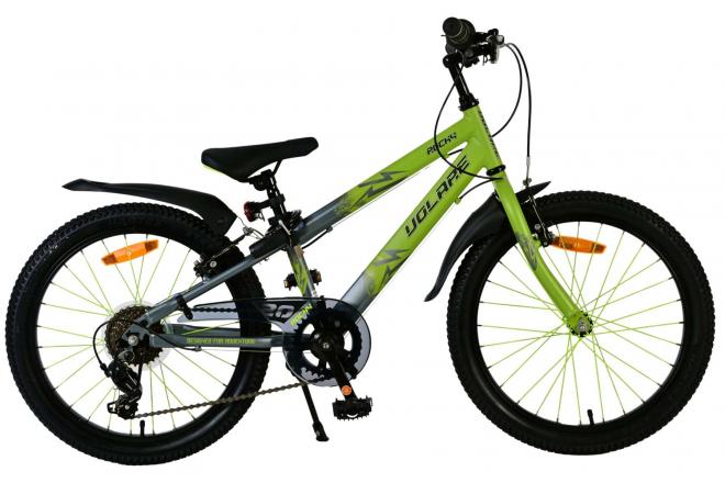 Bicicleta infantil Volare rocky 20 pulgadas - 7 velocidades verde gris