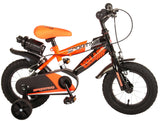 Volare Sportivo Children's Bicycle - Boys - 12 inch - Neon Oranje Black - Two Hand brakes - 95% assembled