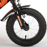 Volare Sportivo Children's Bicycle - Boys - 12 inch - Neon Oranje Black - Two Hand brakes - 95% assembled