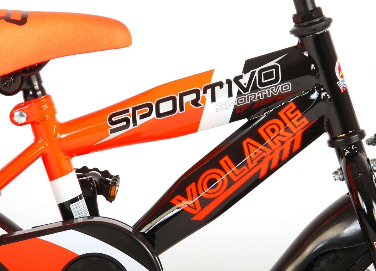 Volare Sportivo Children's Bike Boys 12 inch neon Oranje Black 95% assembled