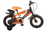 Volare Sportivo Children's Bicycle - Boys - 12 inch - Neon Oranje Black - Two Hand brakes - 95% assembled