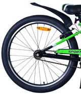 Volare Sportivo Children's Bicycle - Boys - 24 Inch - Black Green - Two Hand brakes