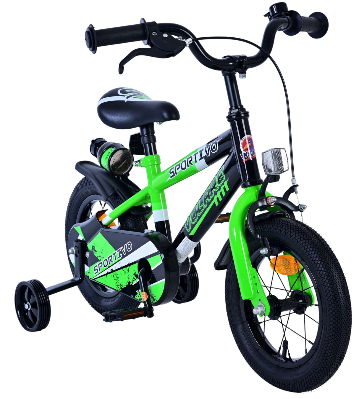 Bicycle per bambini Sports Stirare - Boys - 12 pollici - Verde Nero