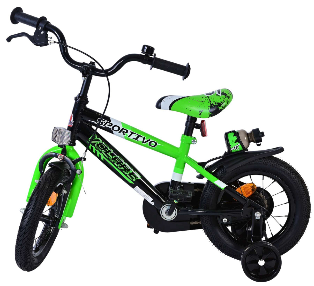 Bicycle per bambini Sports Stirare - Boys - 12 pollici - Verde Nero