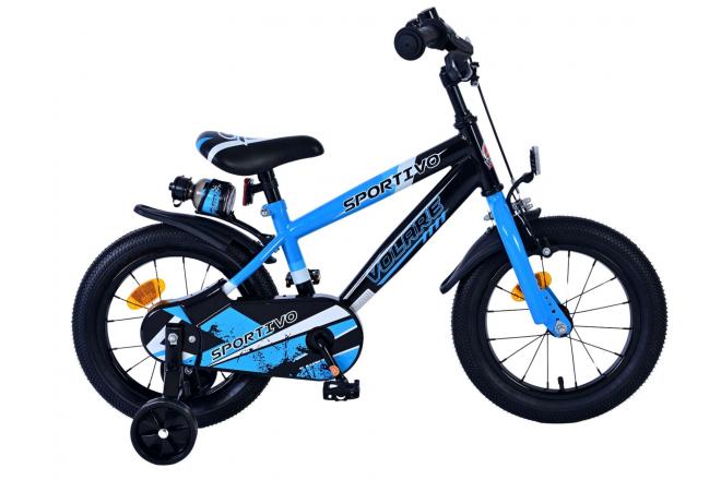 Bicycle per bambini Sports SportiVo - Boys - 14 pollici - Blu nero