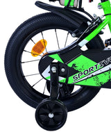 Bicycle per bambini Vlatare SportVo - Boys - 14 pollici - Black verde - Freni a due mani