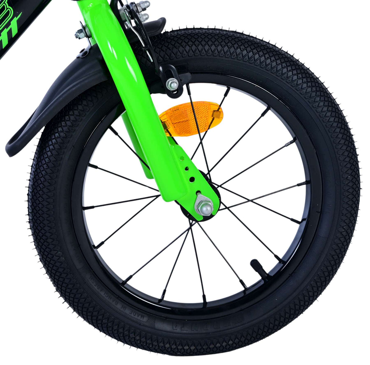 Bicycle per bambini Vlatare SportVo - Boys - 14 pollici - Black verde - Freni a due mani