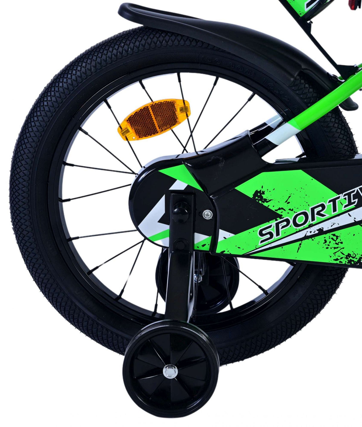 Bicycle per bambini Sports Stirare SportVo - Boys - 16 pollici - Verde Nero