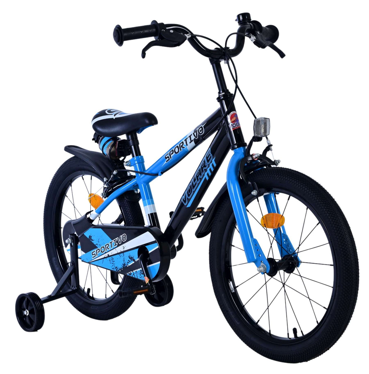 Bicycle per bambini Vlatare SportVo - Boys - 18 pollici - Blu Nero - Freni a due mani