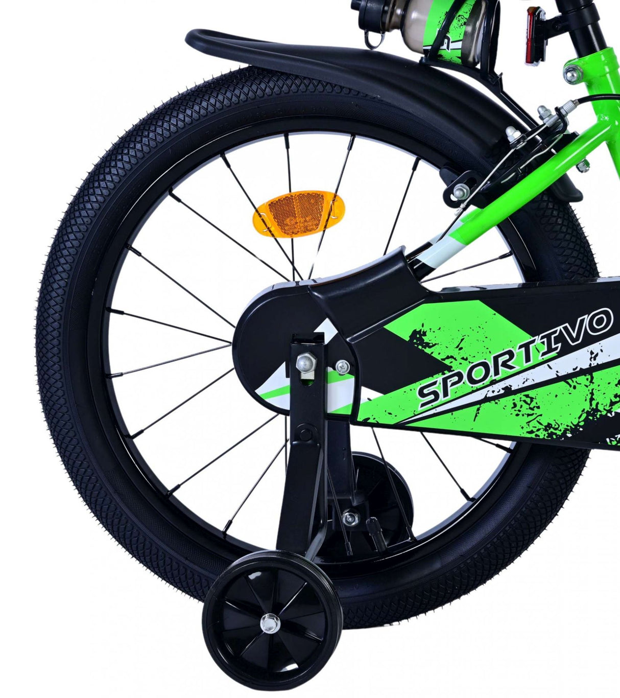 Volare Sportivo Børns cykel - Drenge - 18 tommer - Grøn sort - To håndbremser