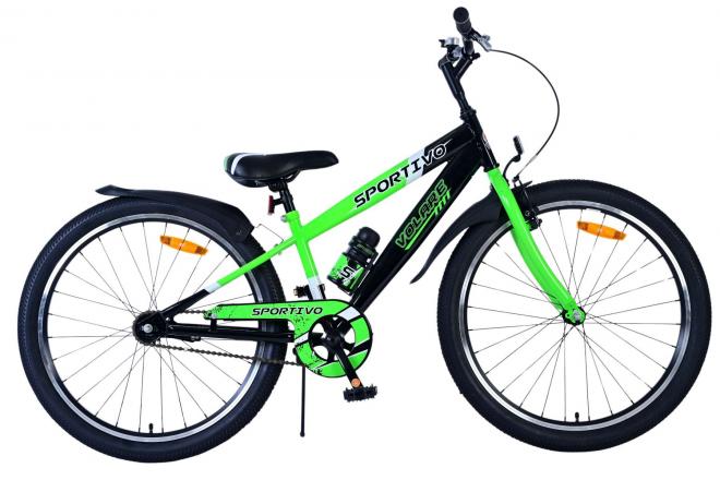 Volare Sportivo Children's Bicycle - Boys - 24 Inch - Black Green