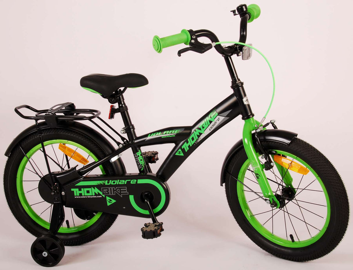 Volare Thombike Children's Bike - Boys - 16 inch - Black Green