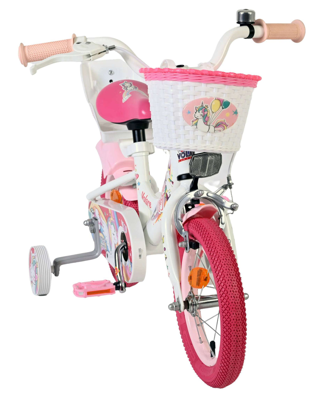 Volare unicorn kinderfiets - meisjes - 12 inch - wit