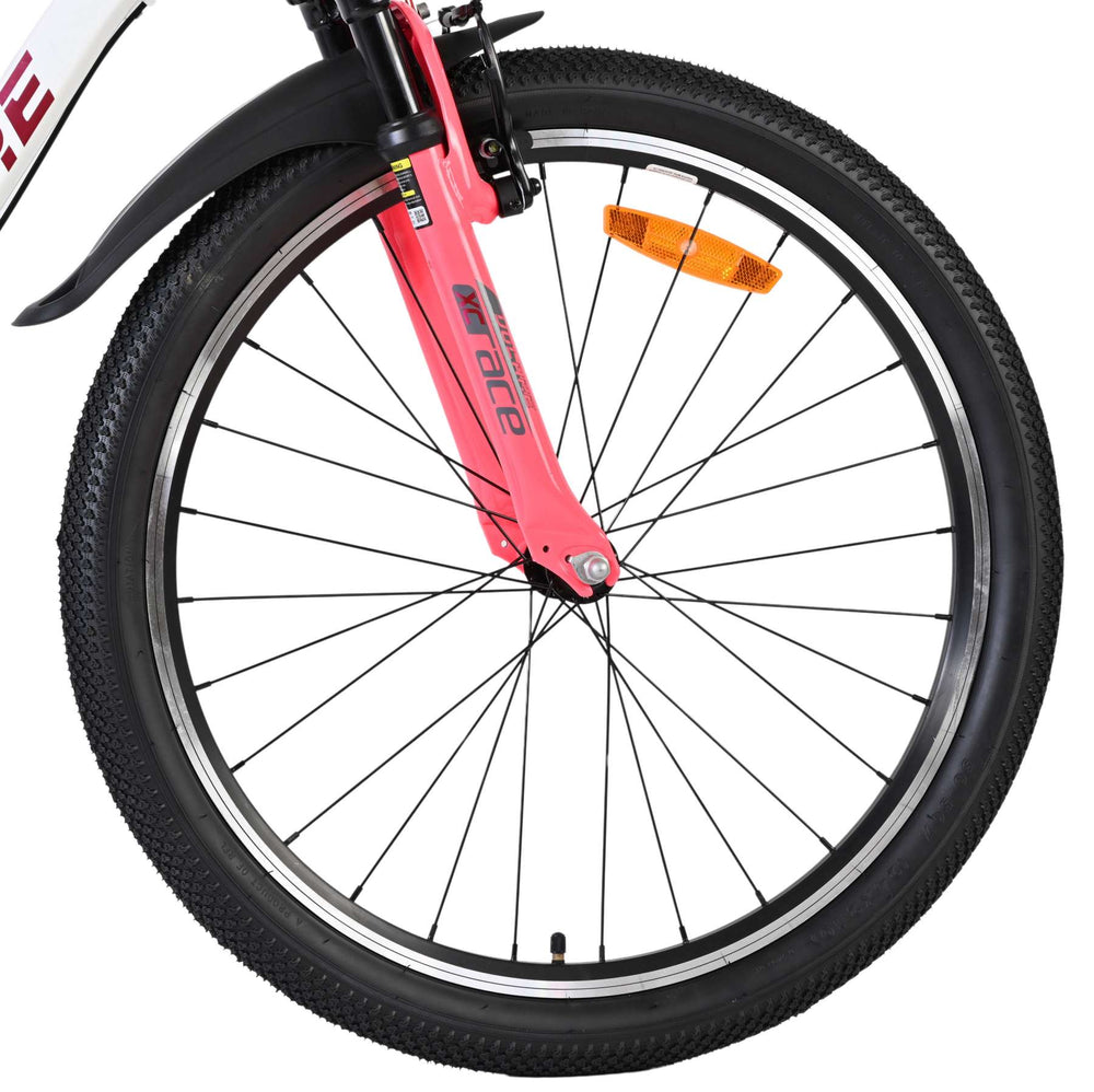 Volare xc race kinderfiets - 24 inch - nexus 3 - wit roze