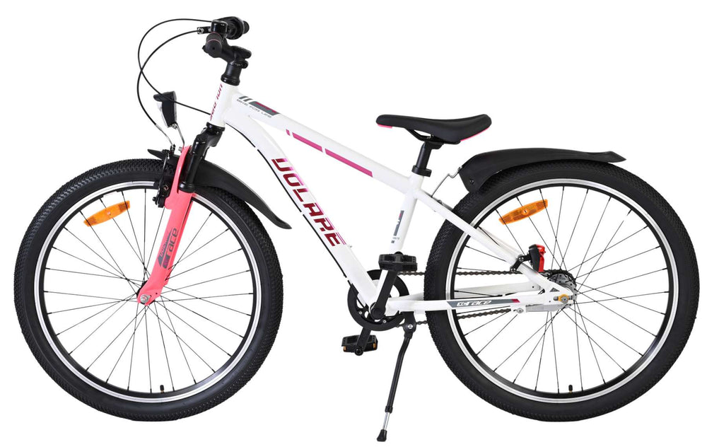 Volare xc race kinderfiets - 24 inch - nexus 3 - wit roze