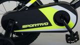 Volare Sportivo Children's bike Boys 12 inch neon yellow black Two hand brakes 95% assembled