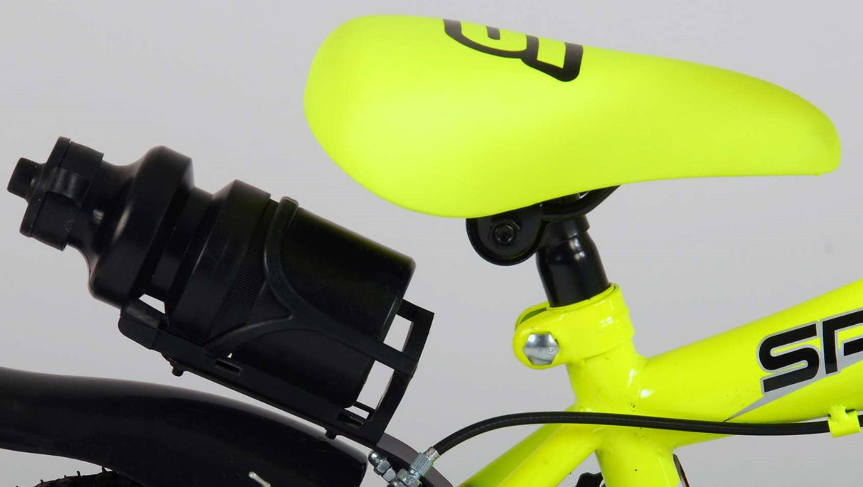 Volare Sportivo Children's bike Boys 12 inch neon yellow black Two hand brakes 95% assembled