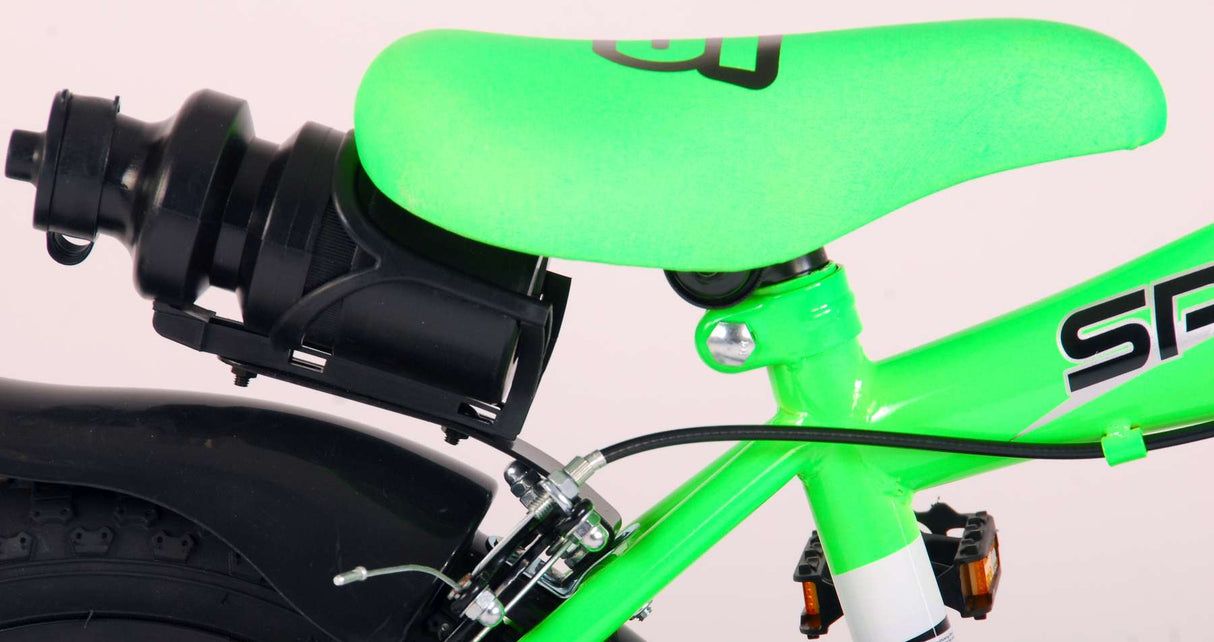 Volare Sportivo Children's Bike Boys 14 inch Neon Green Black Two hand brakes 95% assembled