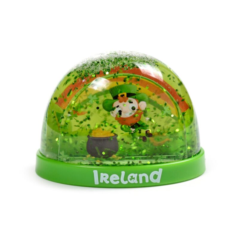 Irish luck ireland medium glitter snow globe