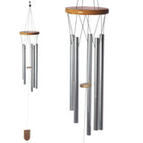 Wooden wind chime with metal tubes 88cm