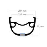 Ryde ratlankio varžovas 23 27.5 584 32g 14g diskas aliuminis juodas