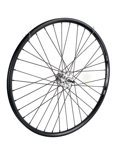 Bakhjul 28 tum 622 svart svart talade 3v rullbroms