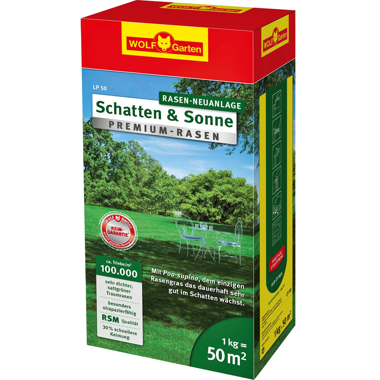 Wollef-Garen LP 50 Premium Lawn Shadow a Sonn Gras Somen