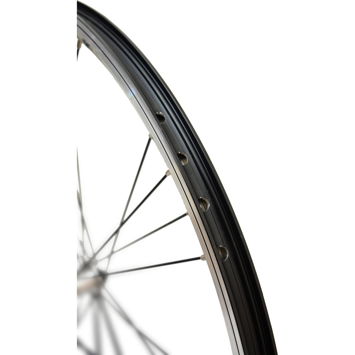 Velox forhjul 28 m240 9x4 rustfrit stål - spaak sort