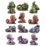 Crystal baby dragons miniature figurines