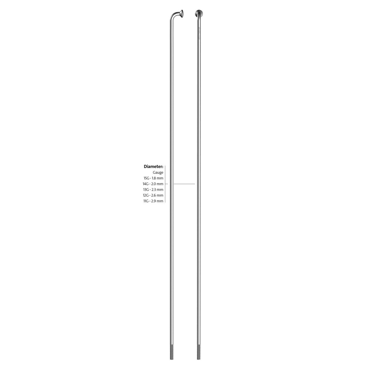 Sapim spaak 13-138 leader rvs zonder nippel (100st)