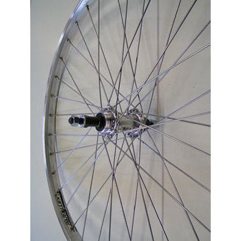 Hënneschter Rad 26 Zoll (559-21) pawn alu rim Sëlwer