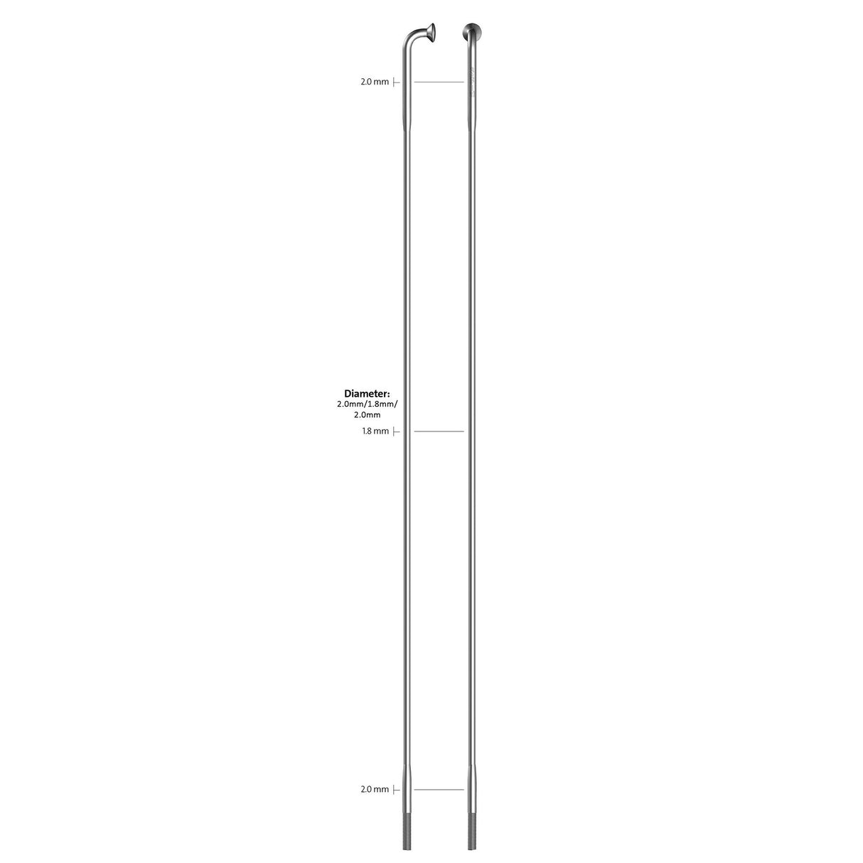 Sapim rayon course rayon course inox 2x1,8x286mm db sil.