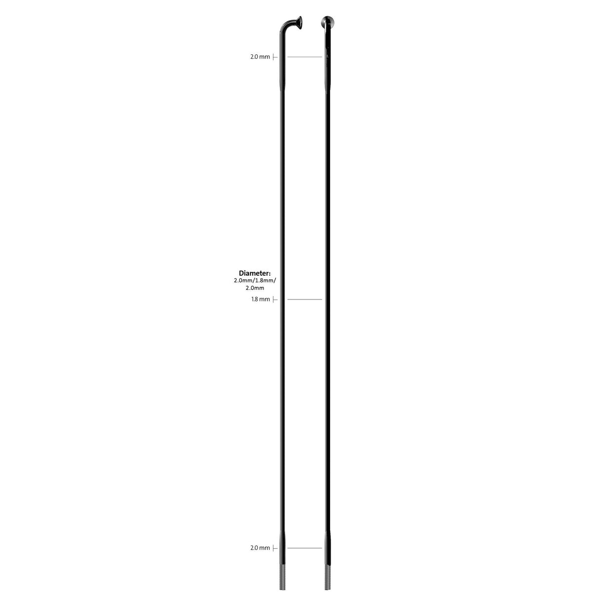 Sapim Sparak 14-270L Course Edelstol Black ouni Nippelen (100.)