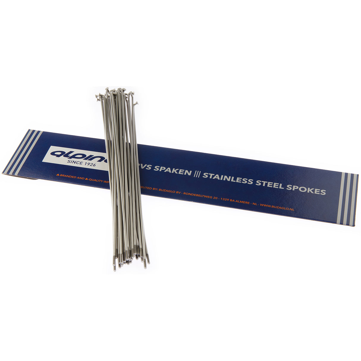 Alpina spaken 14g (2,00 mm) 268 mm rustfrit stål sort (p36)