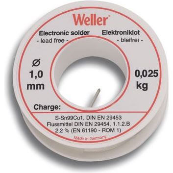 WELER SOLDER CABET -FREE EL99 1MM 100GR
