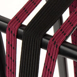 Qibbbel breet Tribinder Ae mat Haken 24 + 2x12mm Schwaarz Bordeaux